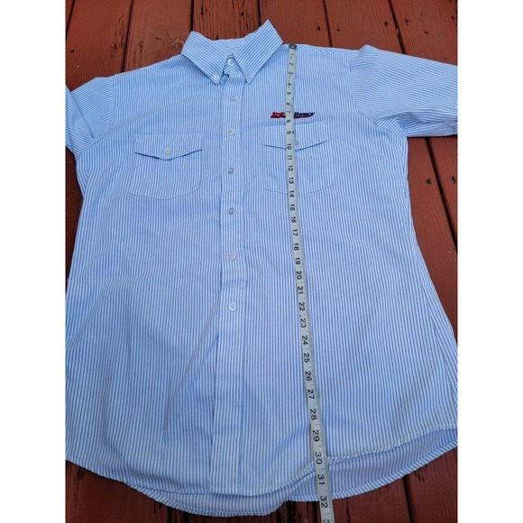 Unitog Union Made Work Employee Button-Up Shirt Large 16.5 Pinstripe US Delivery - Picture 7 of 9